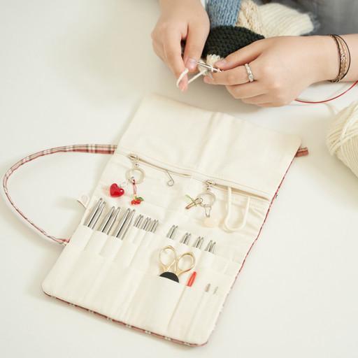 폴드 뜨개바늘 파우치