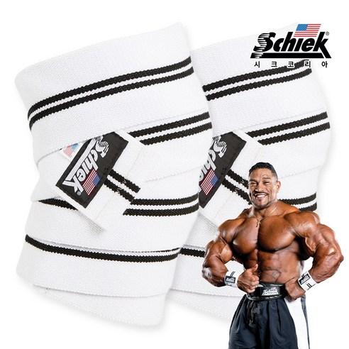 시크코리아 정품 SCHIEK 1178 니 랩, 화이트(벨크로), 1세트