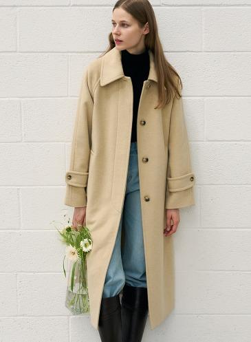 SOFT CASHMERE SINGLE BALMACAAN COAT [BUTTER]