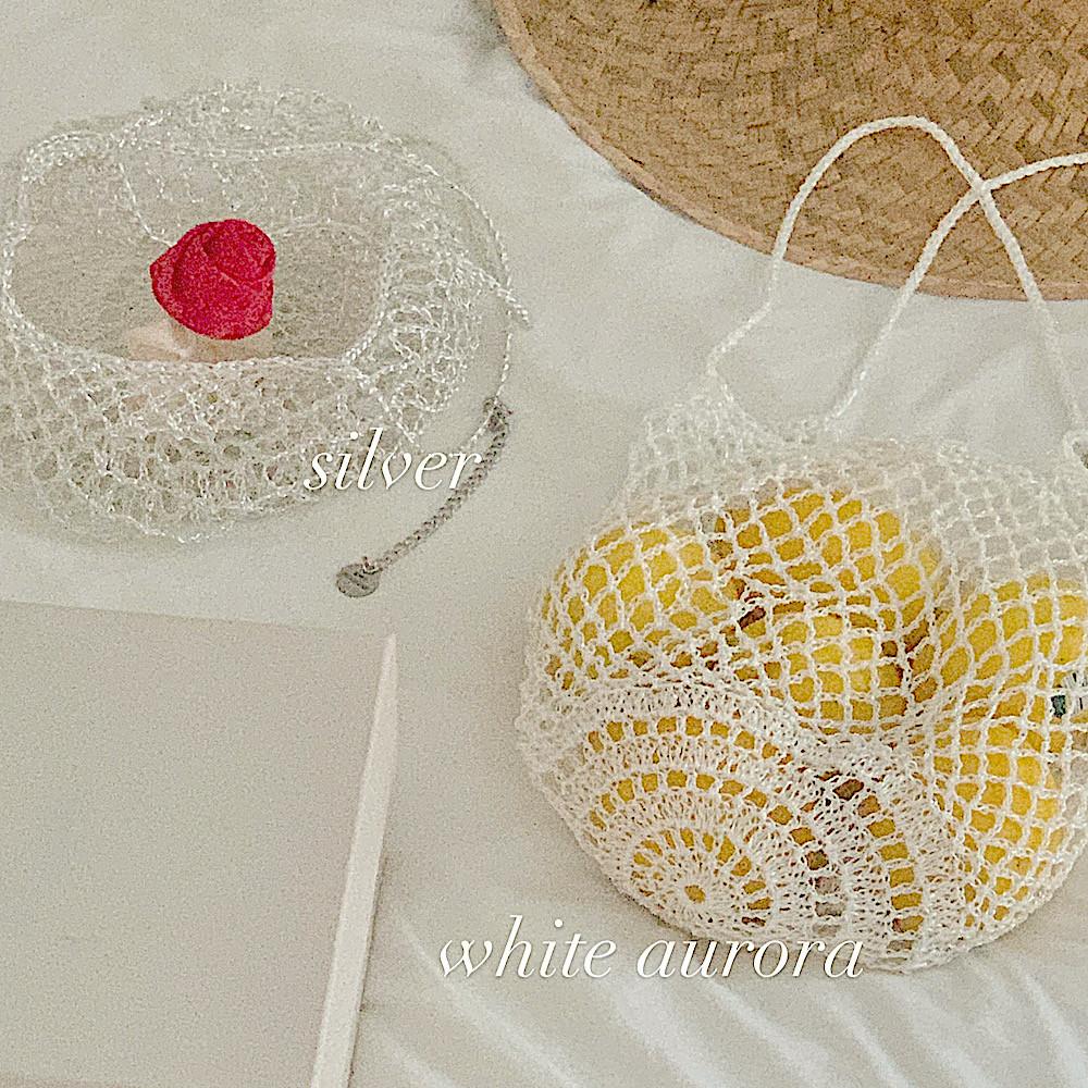 DIY코바늘여름가방뜨기 실버 메탈 네트백 코바늘버전 패키지