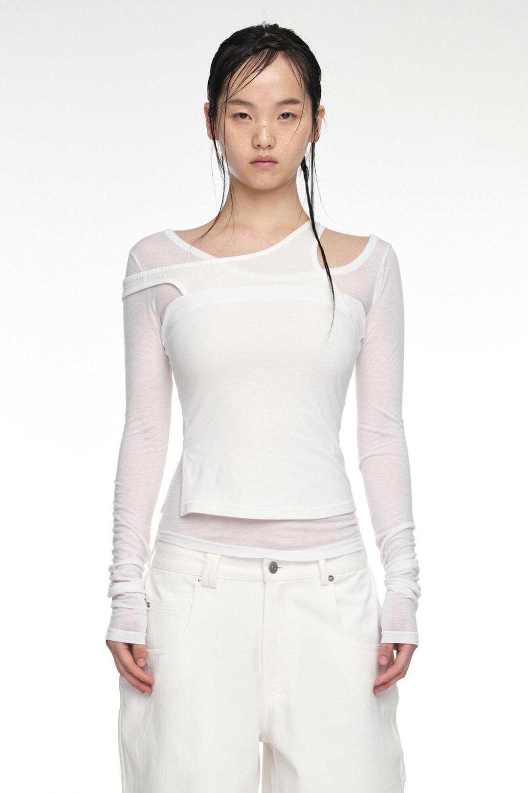 MIXED LAYERED LONG SLEEVE IVORY