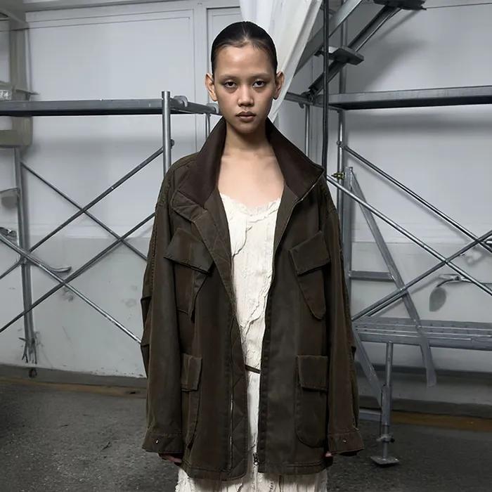 CARGO POCKET FIELD JACKET (BROWN)