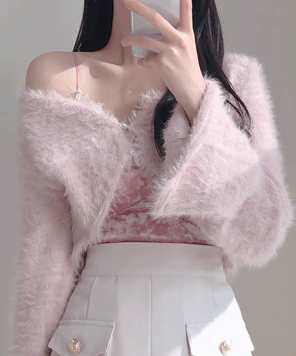 메리 앙고라 볼레로 가디건 2color