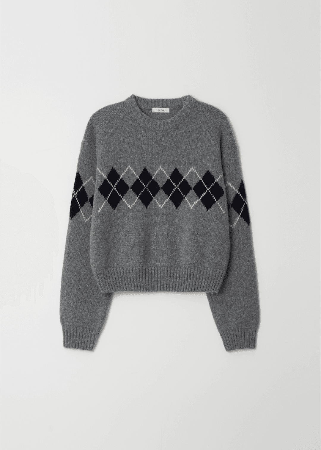 Alpaca Argyle Knit(Gray)