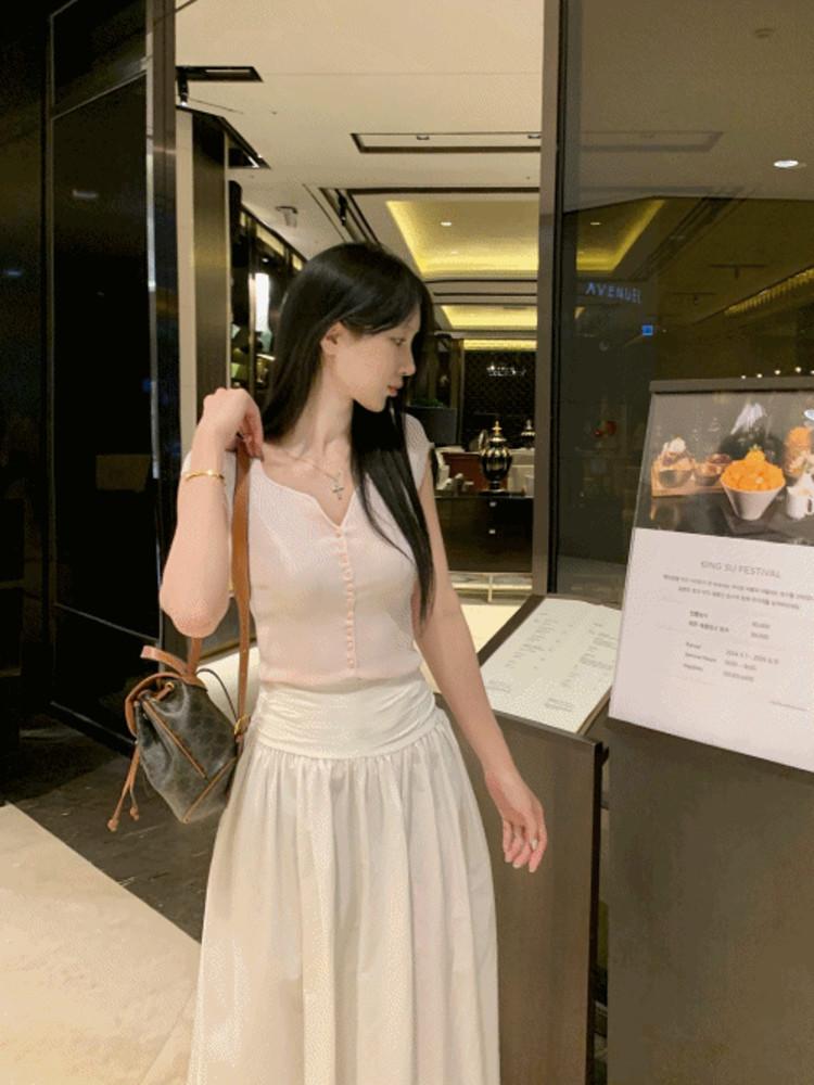 프라나 캡소매 가디건 니트