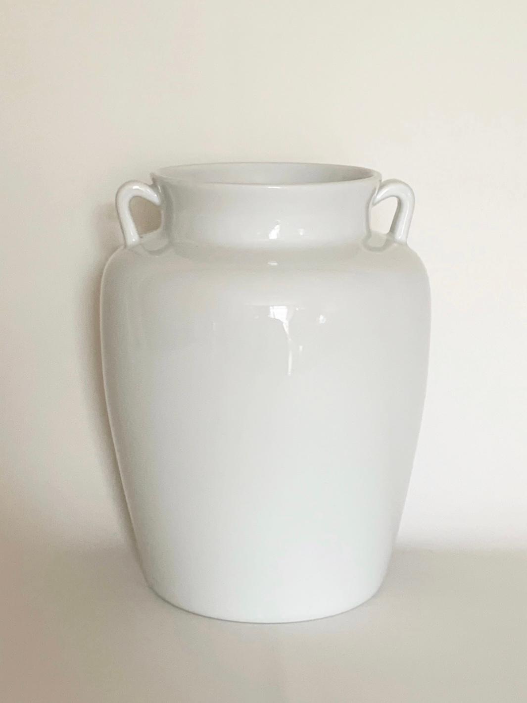 White Handle Vase