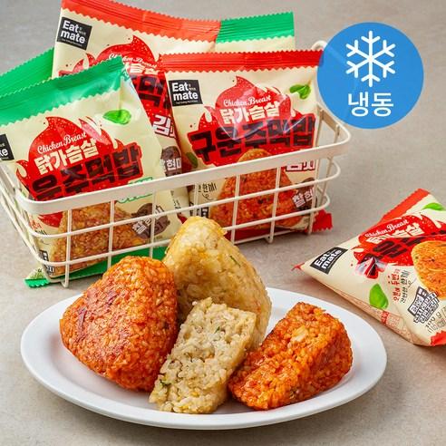 잇메이트 닭가슴살 찰현미 구운주먹밥 야채 100g x 4팩 + 김치 100g x 3팩 세트 (냉동) - 기타 즉석요리 | 쿠팡