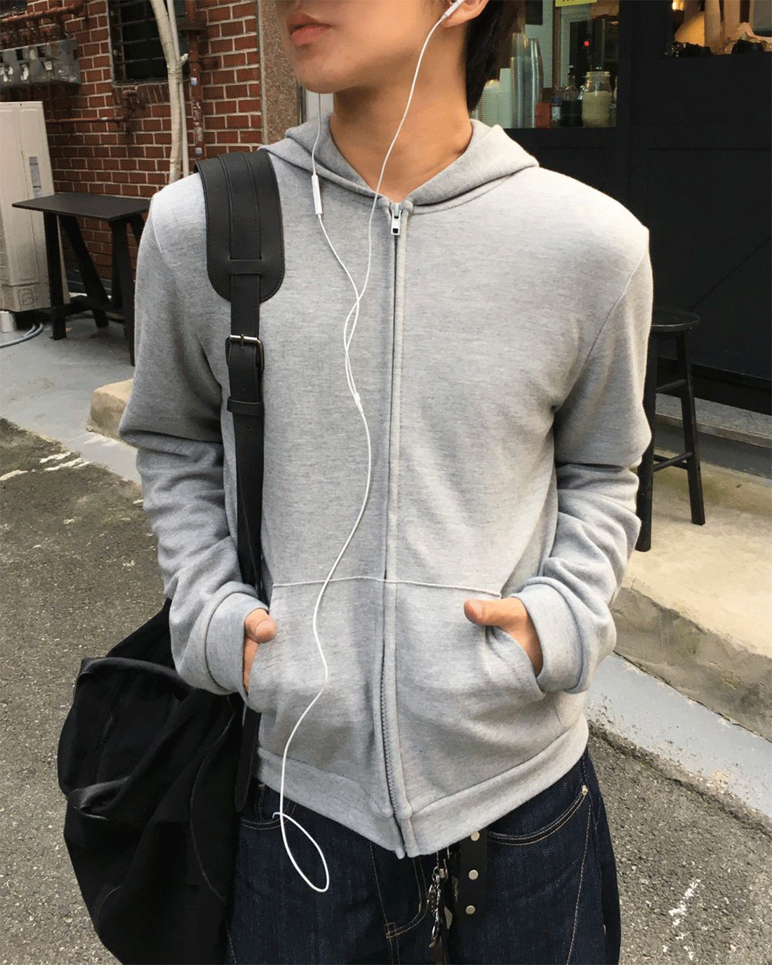 포뮬러 크롭 후드집업 3C