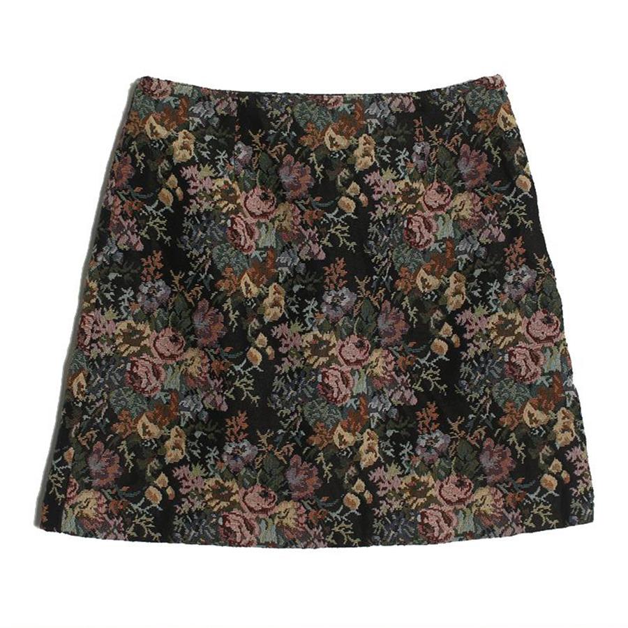 jacquard flower skirt