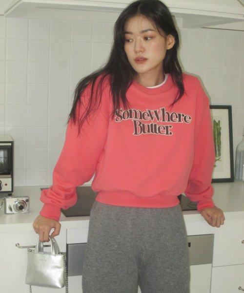 new wave logo sweatshirt - pink