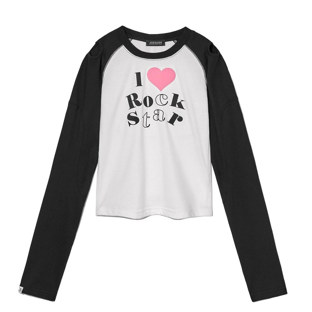 I Love Cat L/S (CROP VER.) (White/Black)