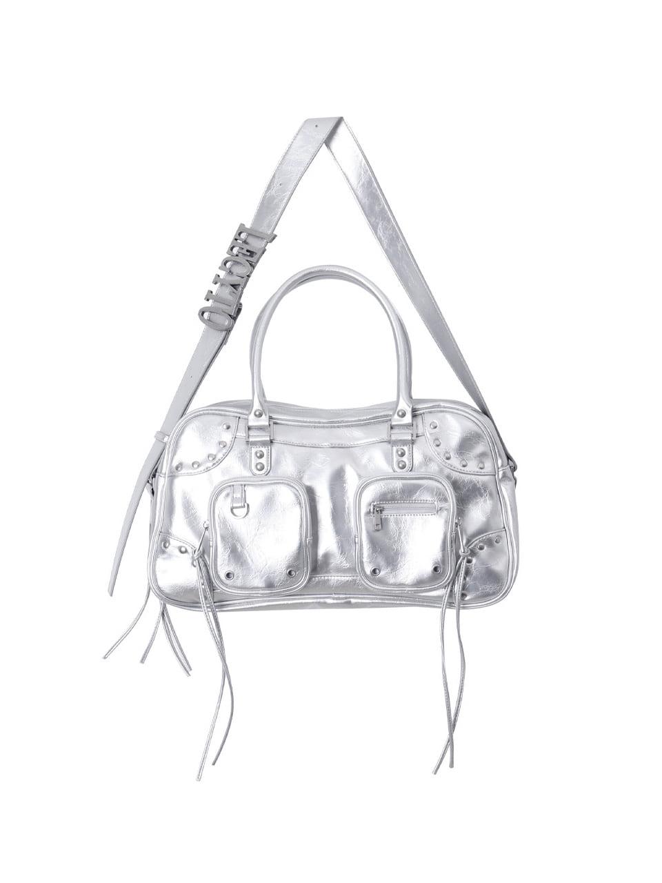 Byron Leather City Bag_[Silver]
