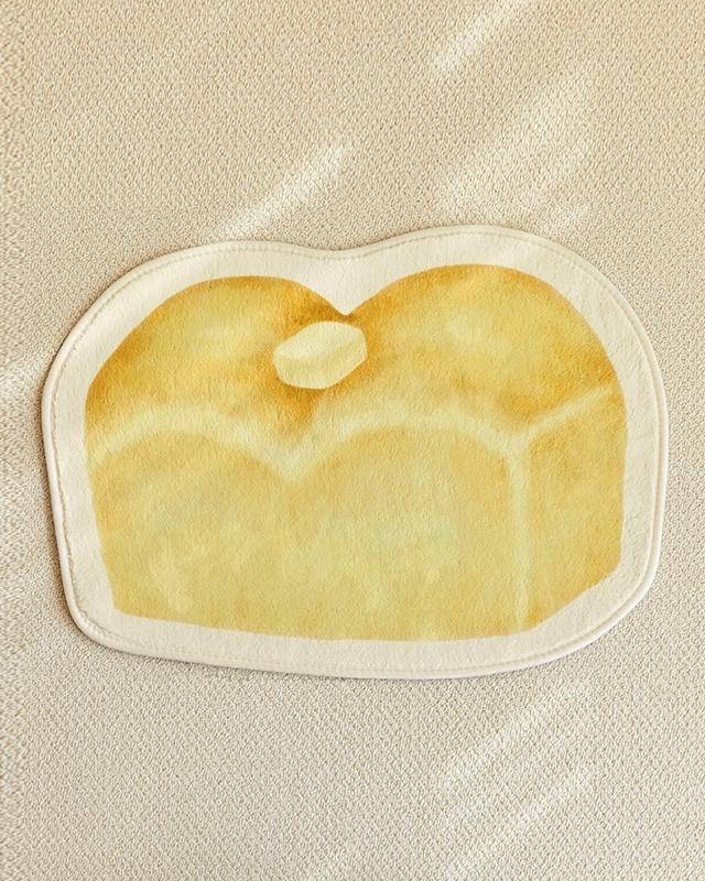 버터식빵 보들보들 워셔블 모양 밍크발매트(48X66)