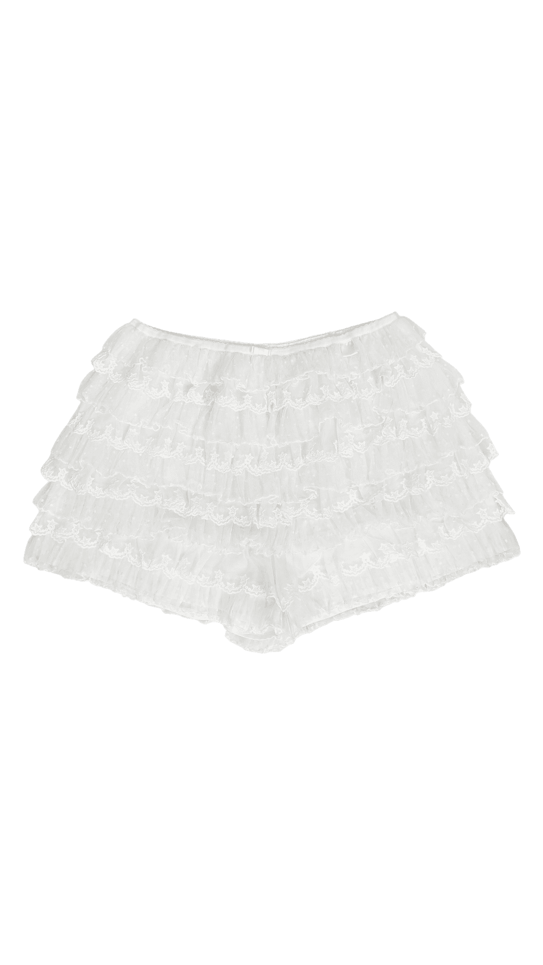 193 Star dot lace pants (white)