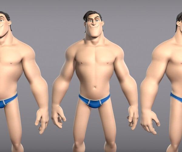 ArtStation - Cartoon male character Curtis base mesh | Resources