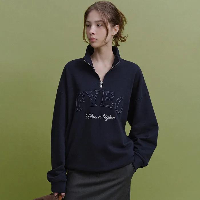 Essential Logo Half Zip-up (Deep Navy)