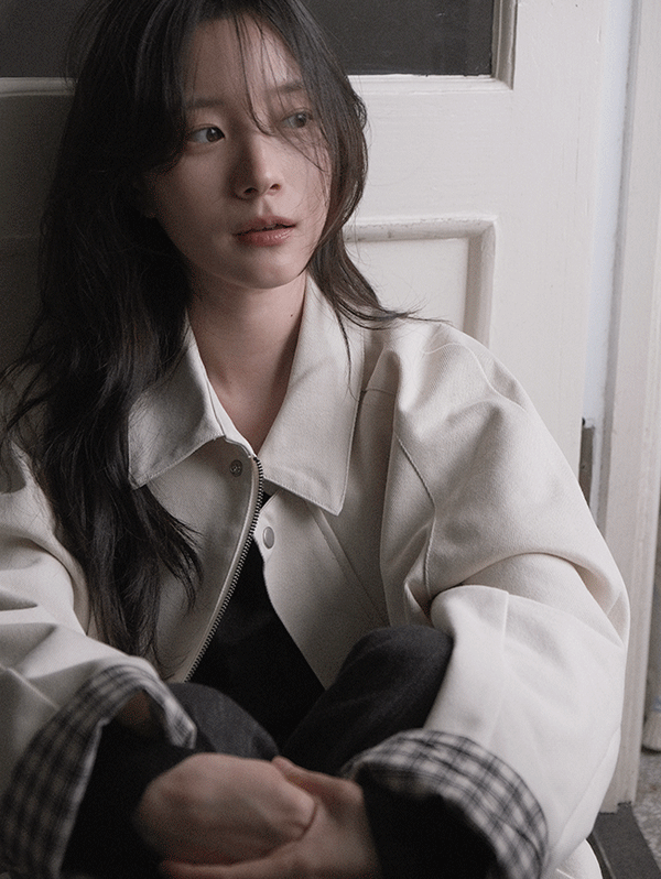 [얼리버드봄 10%/무료배송] #SLOWMADE. 마가렛 체크배색 코튼야상 - 2 color