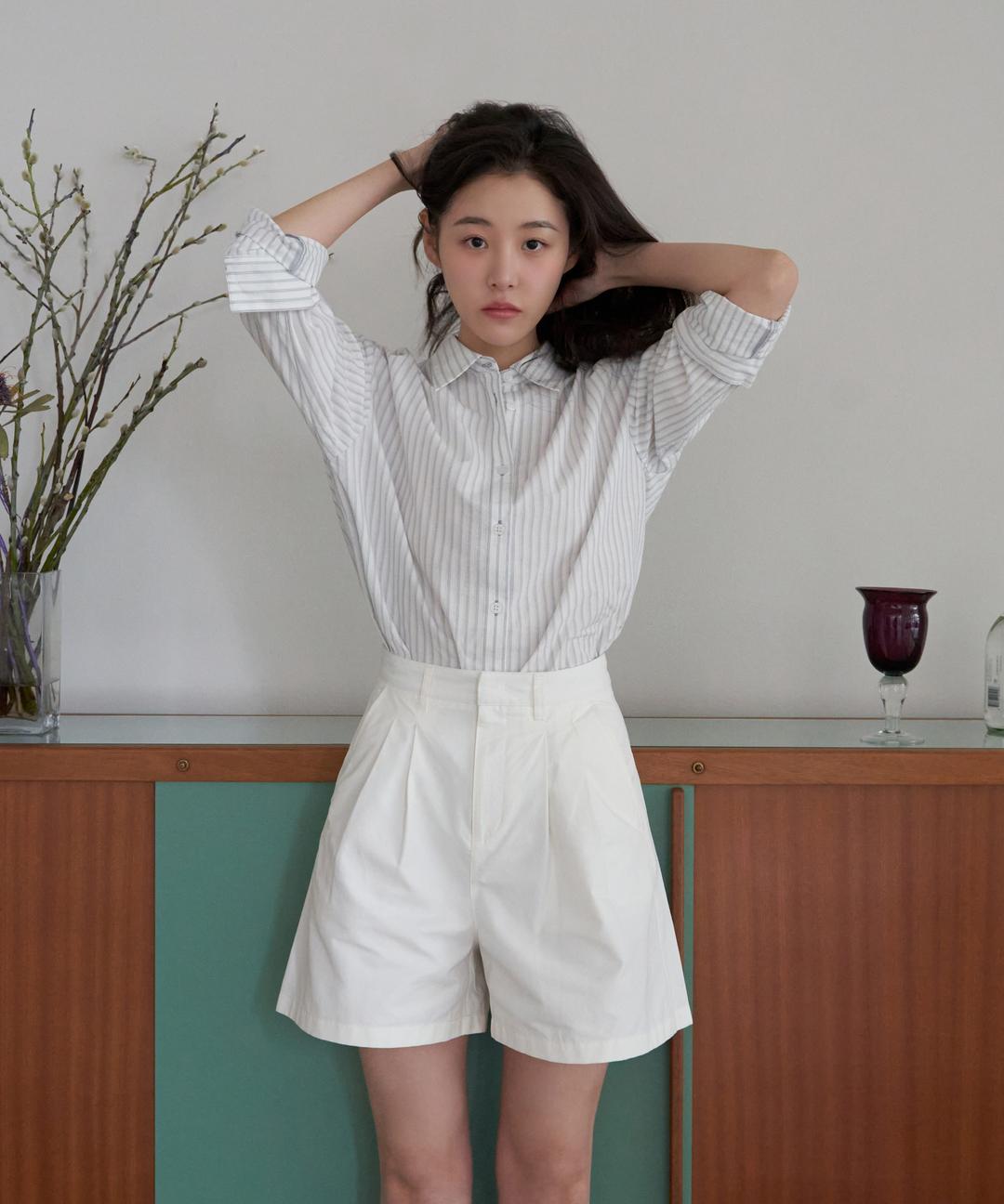 스파오 여성 스트라이프 셔츠_SPYSF23W32