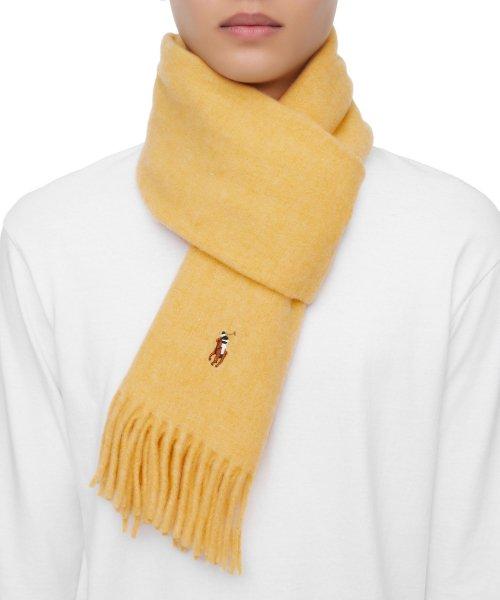 프린지 버진 울 스카프 - 옐로우