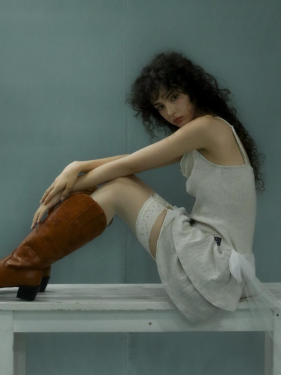 Side Tie Dress Oatmeal