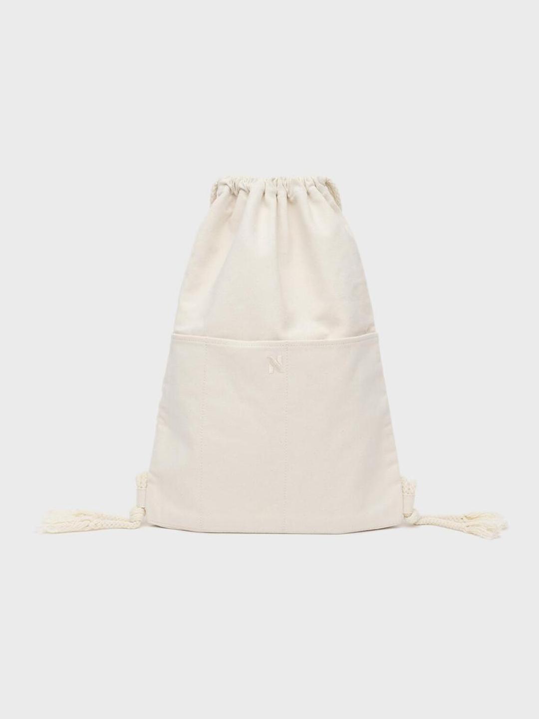 A/P 007 HC AS BORN 2 TASSLE CANVAS GYM BAG M_ECRU