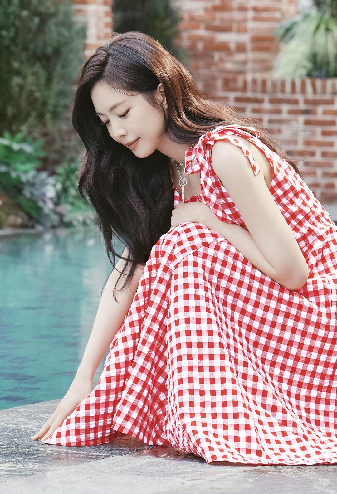 JJ지고트 체크 슬리브리스 플레어 원피스 (CHECK RED) GP6A0OP361