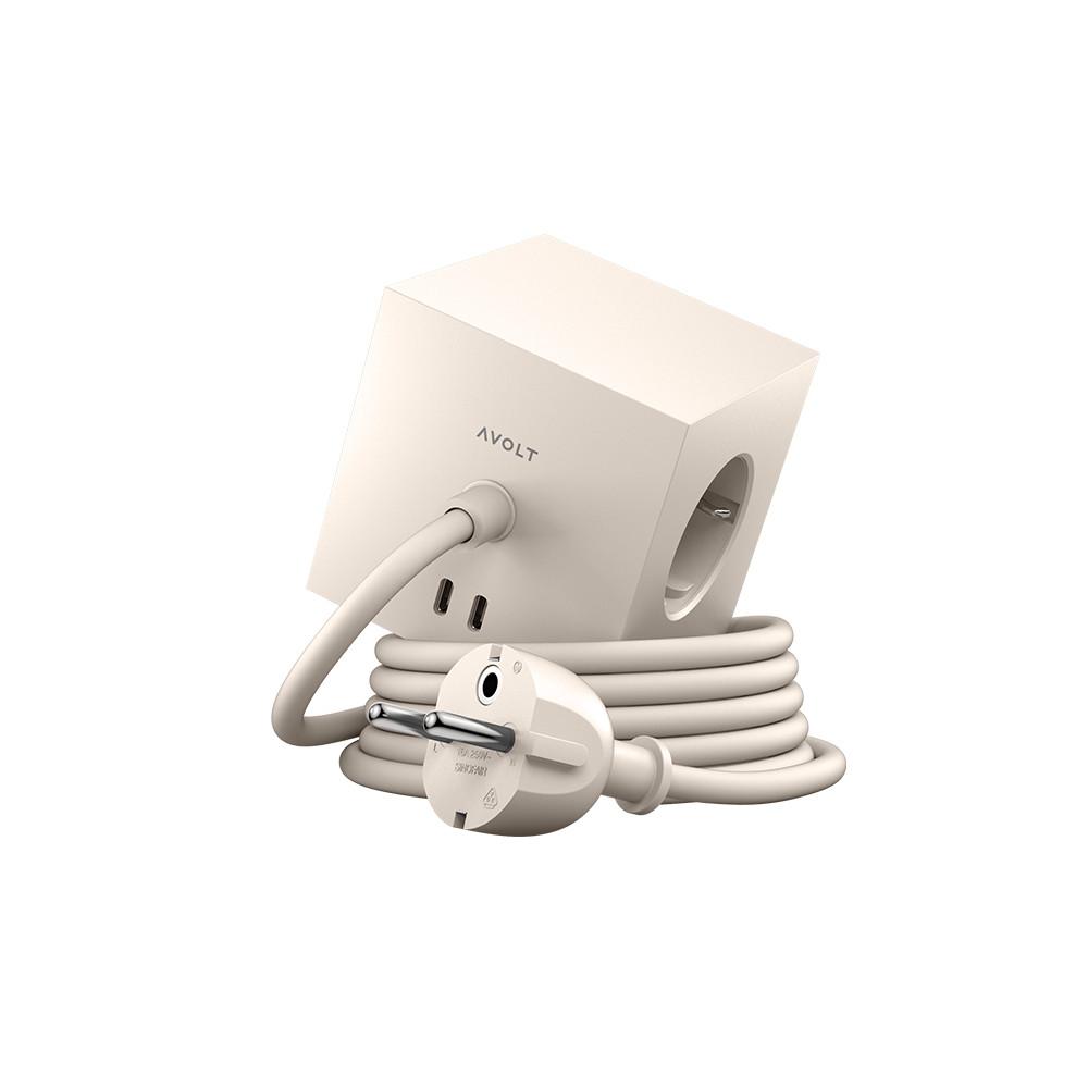 AVOLT 아볼트 스퀘어 원 멀티탭 USB-C타입 AVOLT SQUARE 1 USB-C (23060) - 베이지/노마드 샌드 BEIGE/NOMAD SAND