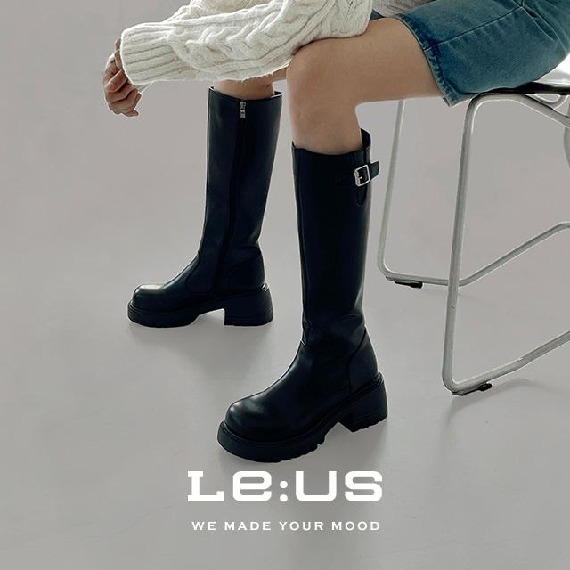 더르어스 (날씬핏/당일발송) [MADE]  바이미 첼시&버클 롱부츠 2TYPE(5cm) 플랫폼 통굽 데이트룩 슬림핏