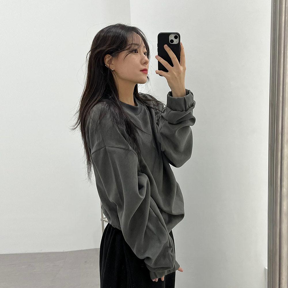 front string shirring T 프론트 스트링 셔링 맨투맨 (2color)