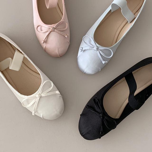 [무배]0437 셔링 메리제인 새틴 플랫 (4color)