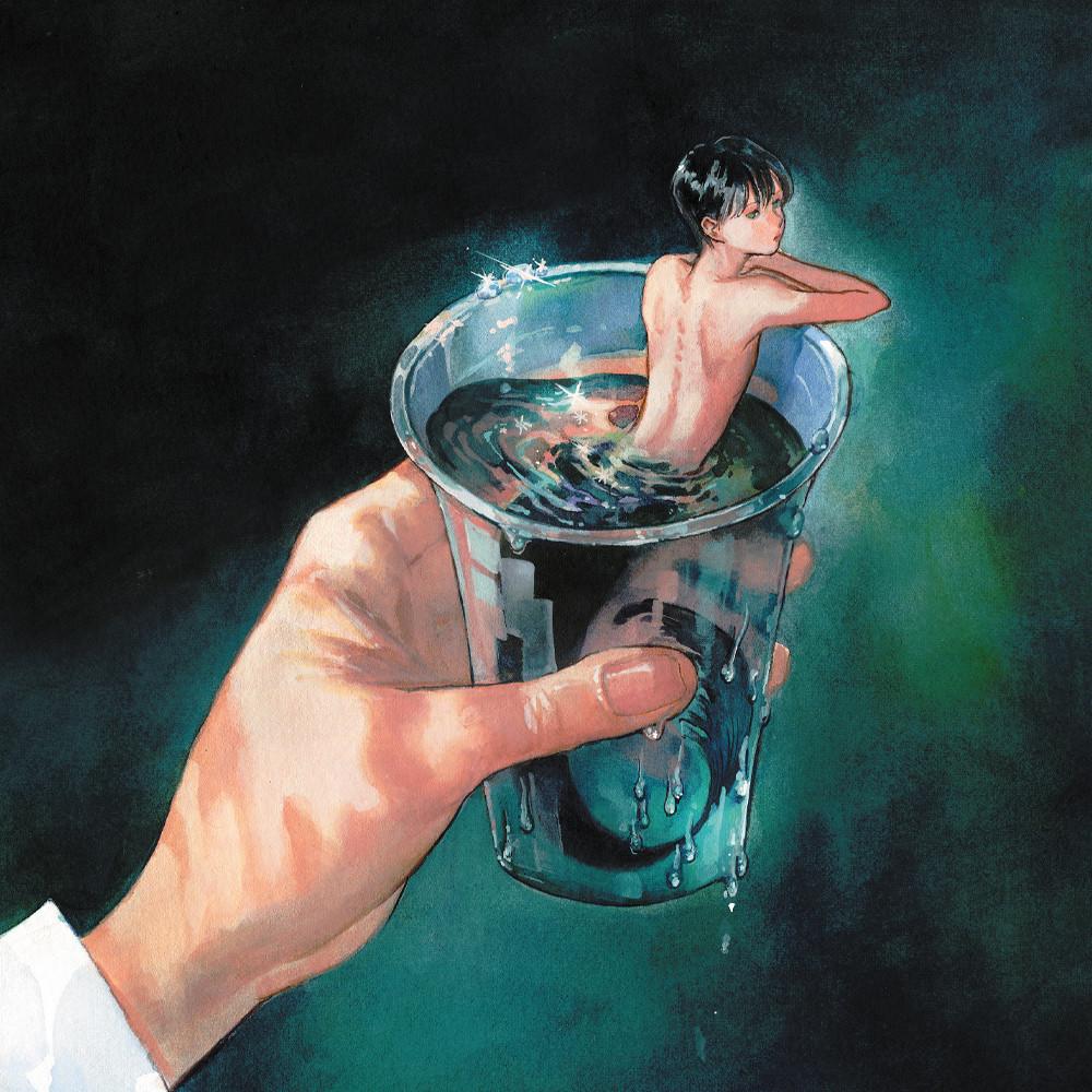 인어 한 컵 / A4 종이포스터 / 노마 NOMA 아트포스터 포스터 미술 수채화 노마딕 nomadic