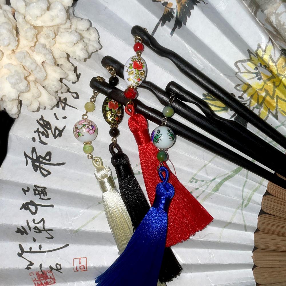 동양화 나무 비녀(4color)