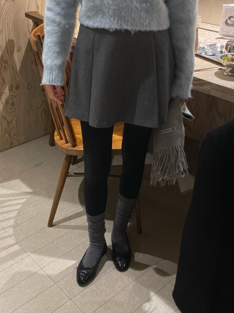 peed wool SK [ 울 미니 핀턱 겨울 치마바지 스커트 ] (제제마켓)