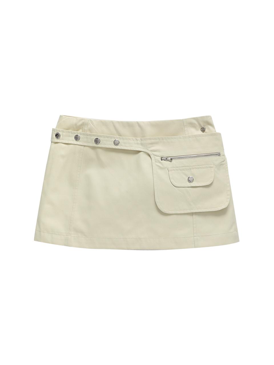 POCKET BELT MICRO SKIRT_YELLOW