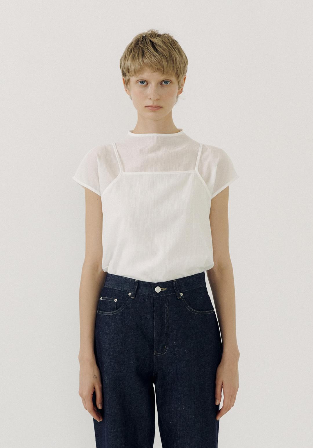 Liora layered blouse (white)