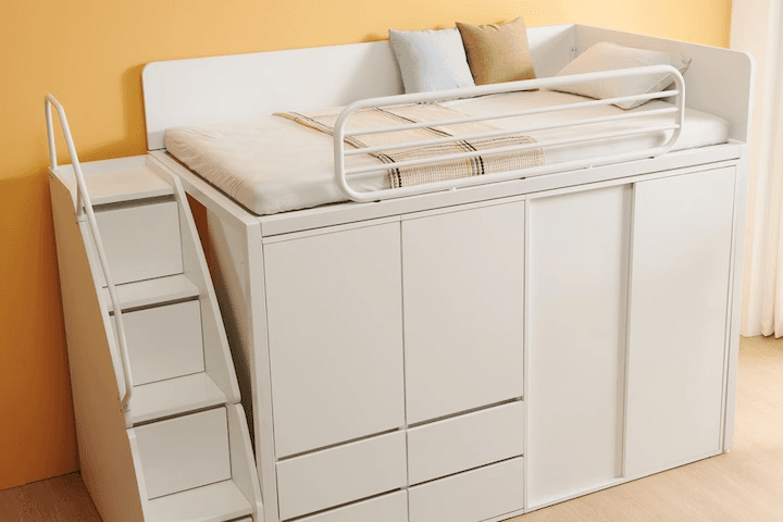 솔리드 벙커침대 LPM 1000수납옷장 500옷장2 계단세트-매트별도