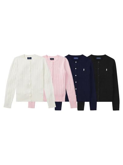 폴로 랄프 로렌 걸즈 케이블 꽈배기 가디건