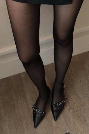 히프나틱 레이멘 스트랩 스틸레토 슬링백힐[5CM]