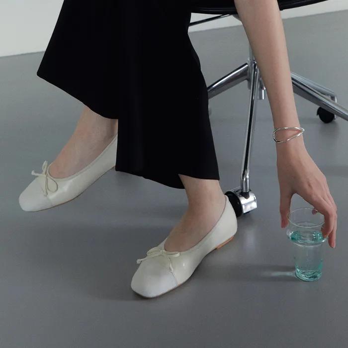 (인플루언서 착용/컬러추가/바로배송/단독) Baily 베일리 리본 투톤 플랫 (14color l 260mm까지)