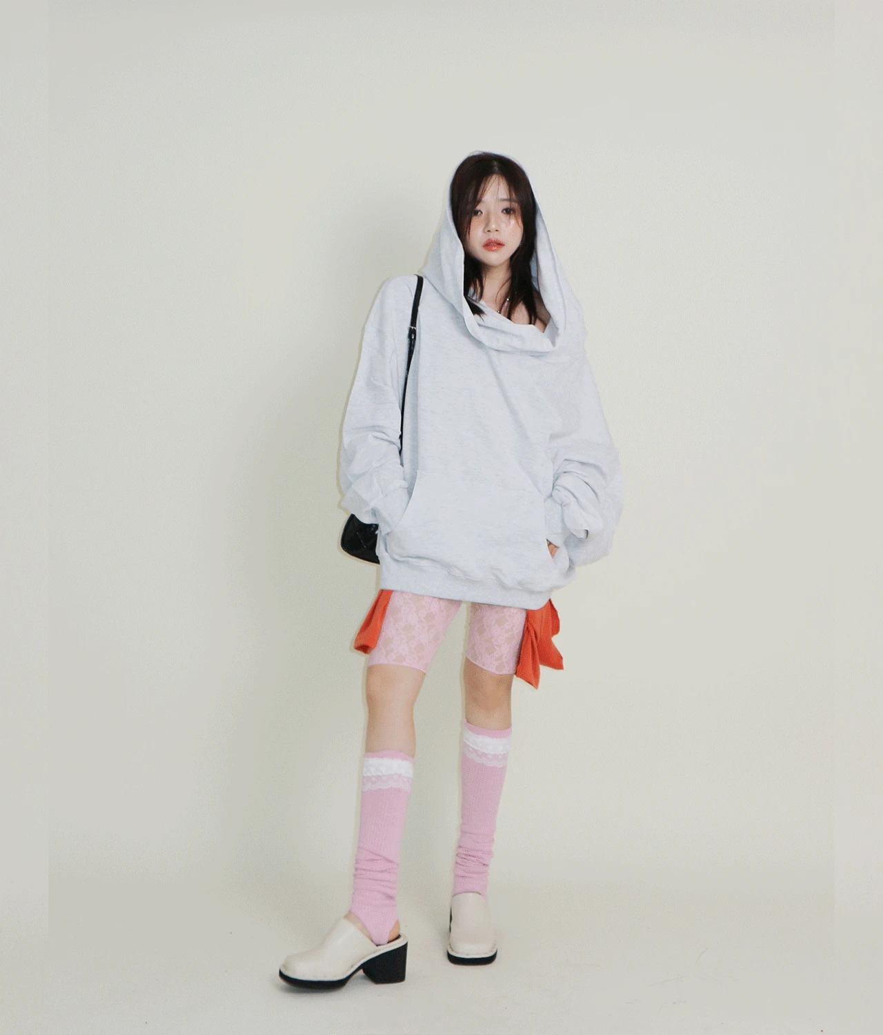 티니 프릴 레이스 레깅스 5부 팬츠 (레이어드 바지)