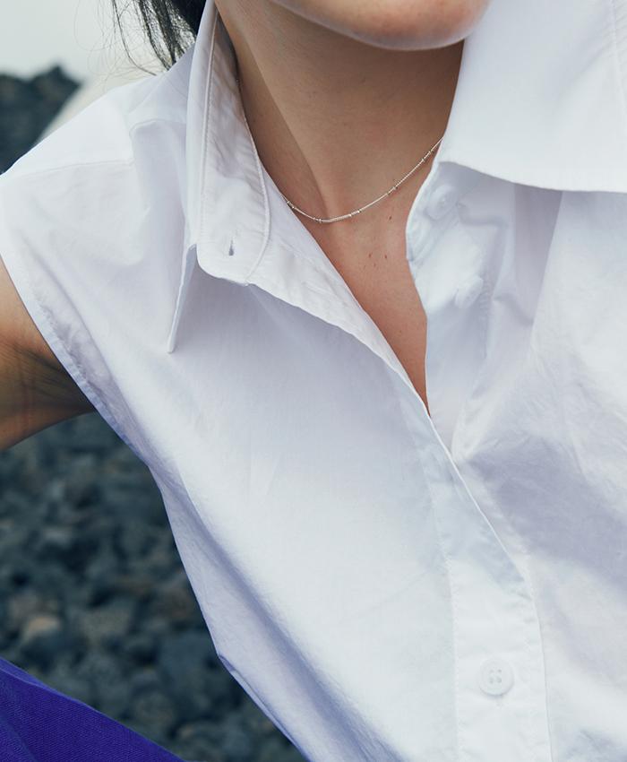 [925 silver] Un.silver.72 / boule necklace (2 color)