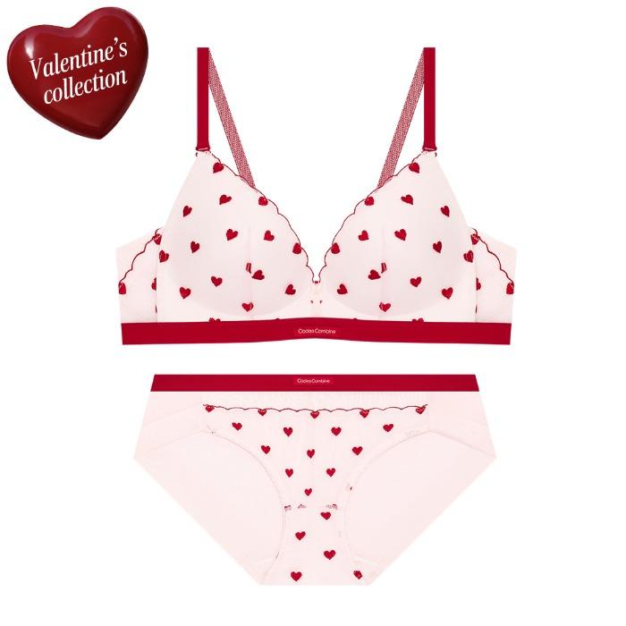 쁘띠하트 블러쉬 노와이어 브라