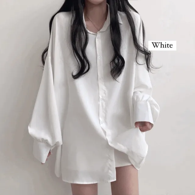 나만 보이는 [남친셔츠 ~2XL/원피스OK] 보호본능 시스루 오버핏 박시 사계절 셔츠 블라우스 원피스