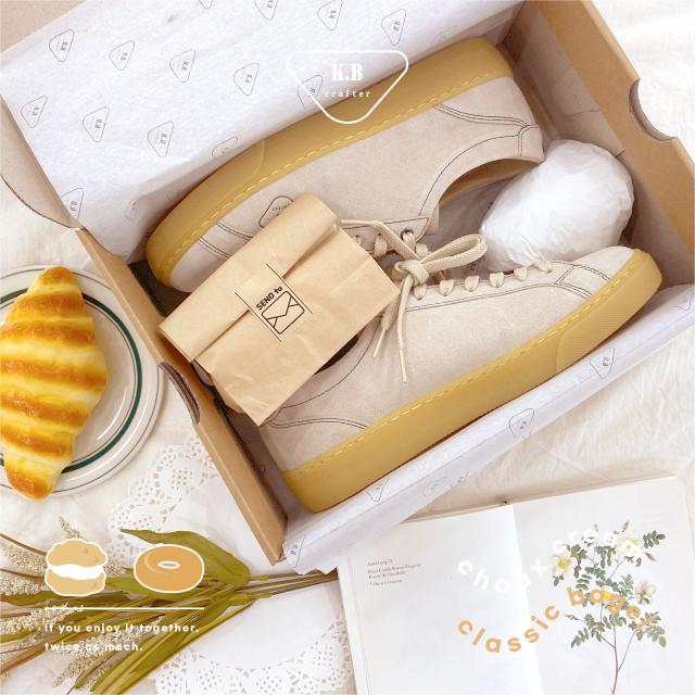 슈크림 베이글 발편한 키높이 여자 남자 커플 스니커즈 수제화 여성 남성 운동화 단화