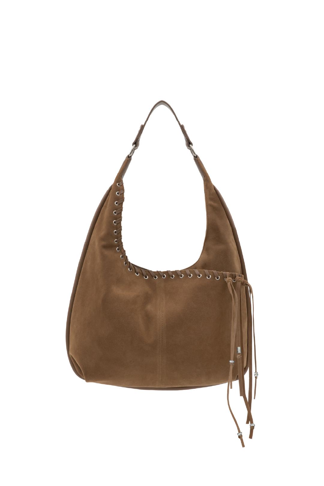 [2차 재입고] 미디움 슬래쉬 호보 백 medium slash hobo bag (suede beige)
