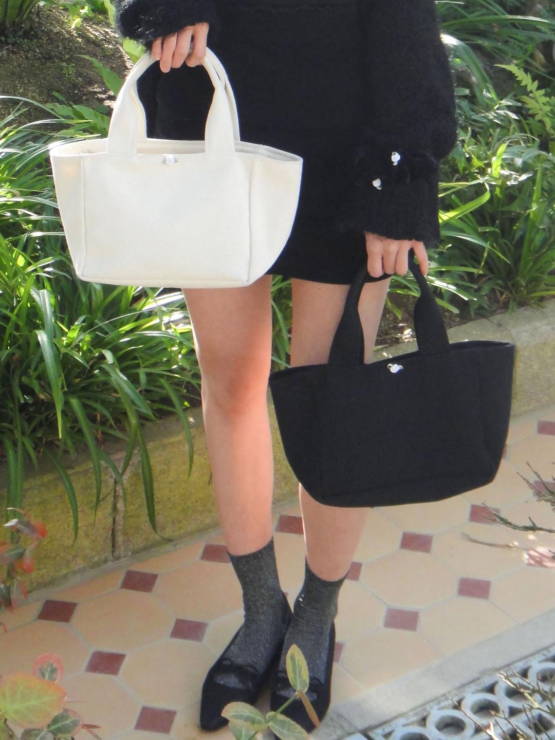 Floret Corsage Eco Bag (Ecru-White)