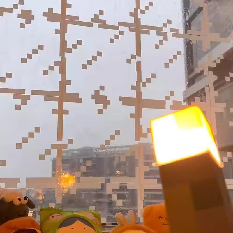 픽셀 스타일 유리 창 스티커, 정전기 스티커, 홈 창 장식, 축제 원피스, DIY 선물, 1 개, 4 개, 8 개, 10 개, 12 개, 20 개, 30 개