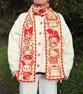 Cute Anime Mascot Scarf pattern by Katharina Kuntz