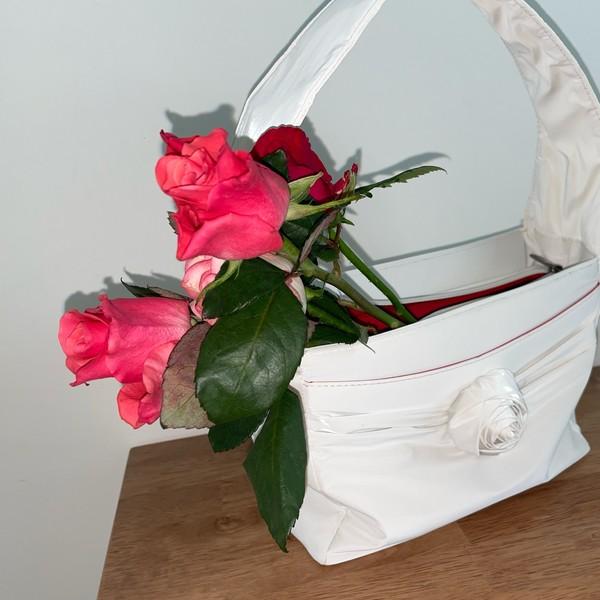 [LAVICA30] Rose hobo bag-Ivory