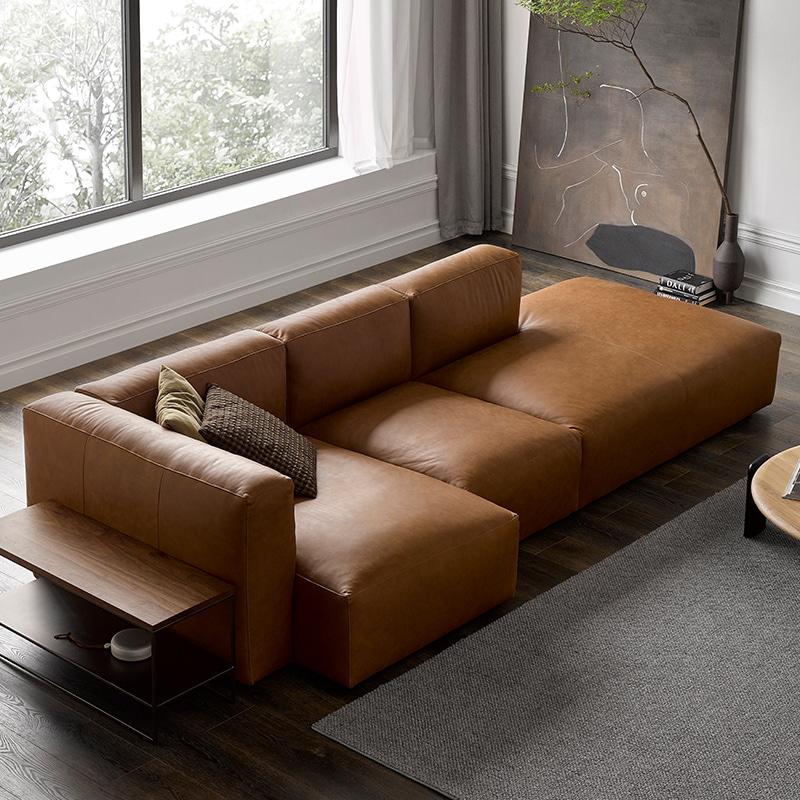 [케나까사] 세이너 이태리 풀업 에닐린 가죽 소파